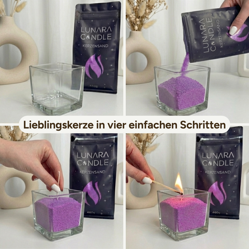 Lunara Anleitung, 4 Schritte zur Kerze